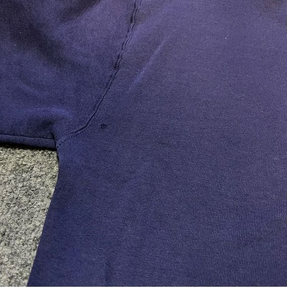 Vintage 70s Navy Blue Russell Athletic Blank Sweatshirt Distressed Paint USA - Picture 10 of 10